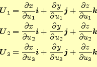 \begin{equation*}\begin{aligned}\boldsymbol{U}_1&= \if 11 \frac{\partial x}{\par...
...\partial^{1} z}{\partial u_3^{1}}\fi \boldsymbol{k} \end{aligned}\end{equation*}