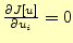 $ \frac{\partial J[u]}{\partial u_i}=0$