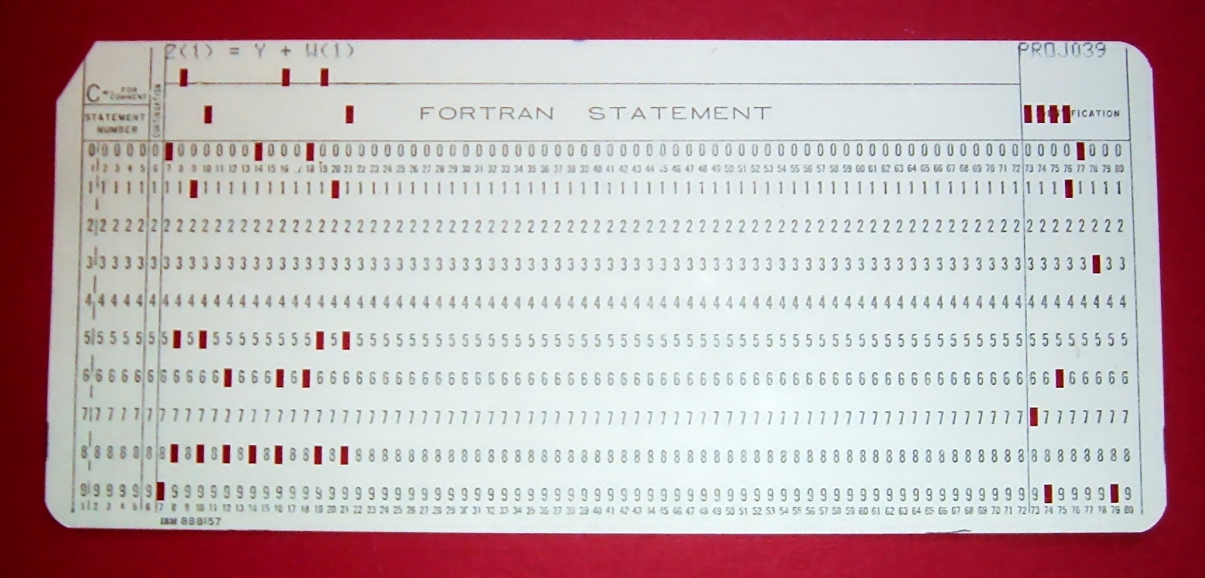 FORTRAN パンチカード