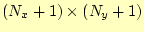 $ (N_x+1)\times(N_y+1)$