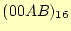 $ (00AB)_{16}$