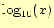 $ \log_{10}(x)$