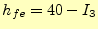 $\displaystyle h_{fe}=40-I_3$