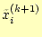 $ \tilde{x}_i^{(k+1)}$